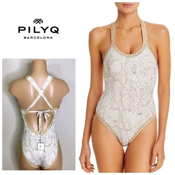 New. PQ snakeskin one piece. Medium . Retails $168